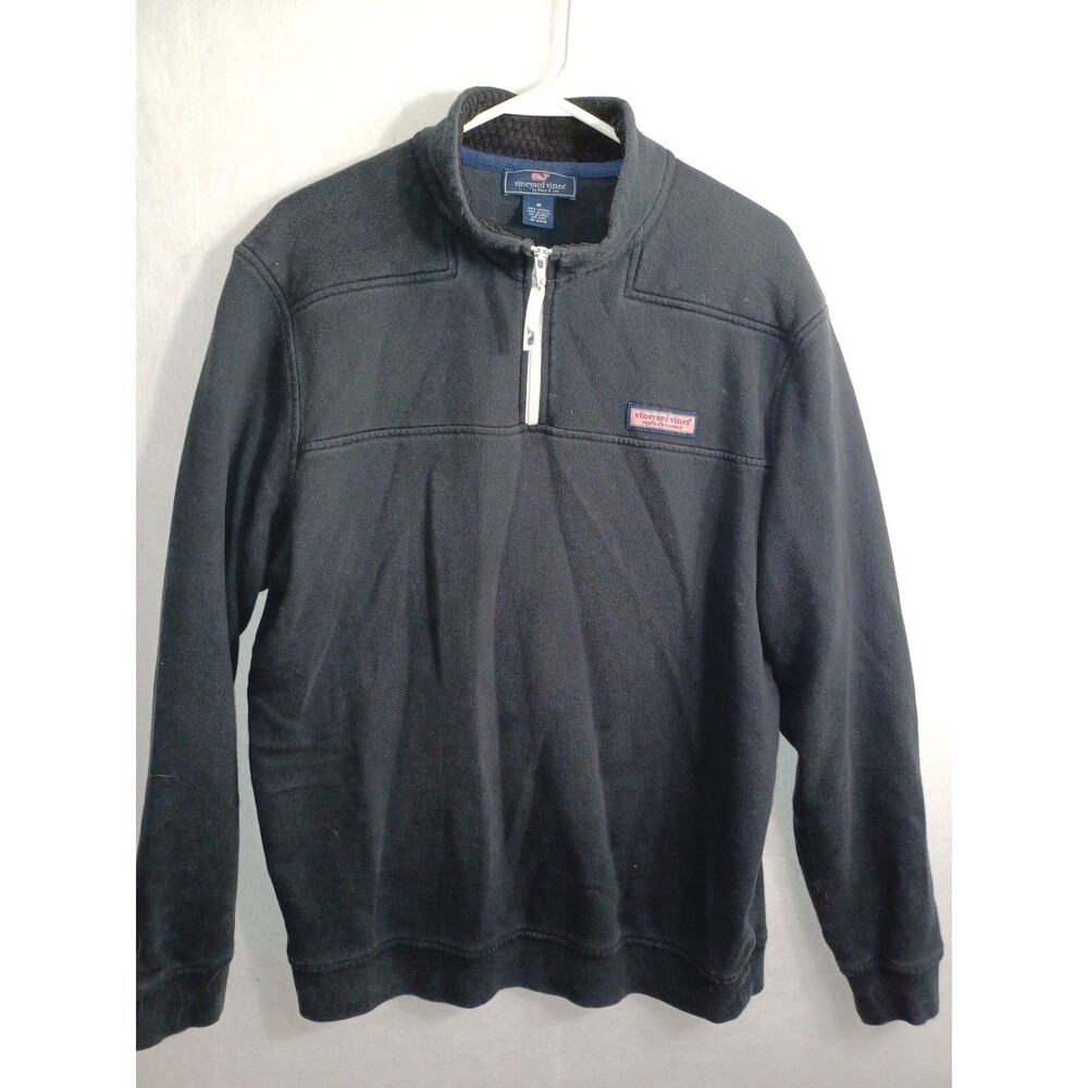 Vineyard Vines Men's Medium Quarter 1/4 Zip Pullover Sweater Jacket Navy Blue